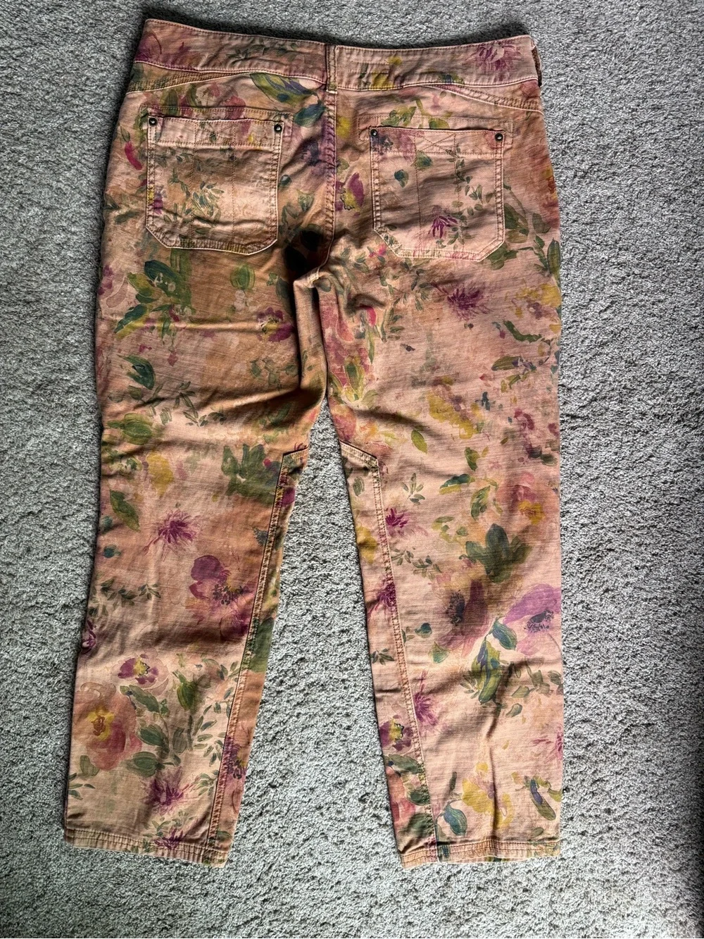 Pilcro Floral Print Straight Leg Pants - Picture 4 of 7